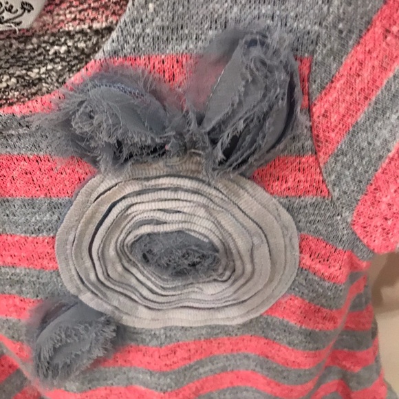 Pippa & Julia striped pink & grey sweater Size 4 - Picture 3 of 4